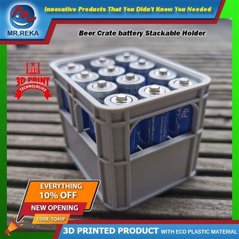 Beer Crate battery holder AA/AAA/9V/18650 Stackable.